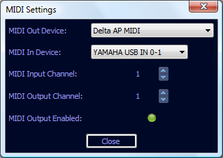 MIDI Settings