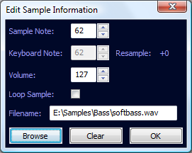 Sample Settings