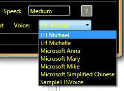Voice List on Windows Vista